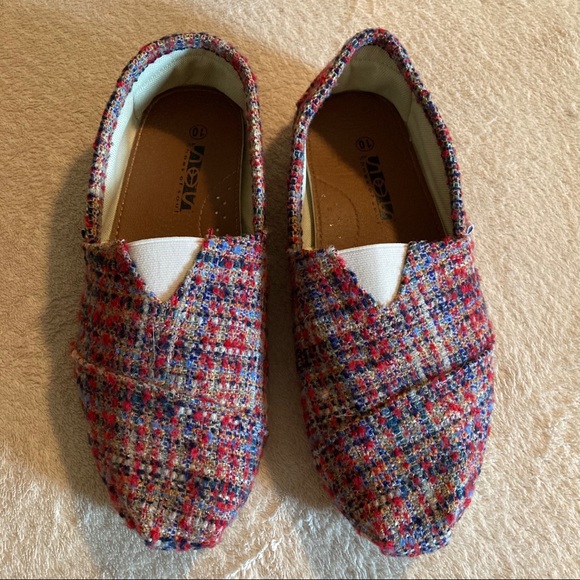 SOS Shoes of Soul Slip on Flats Tweed Flats 10 - Picture 9 of 16